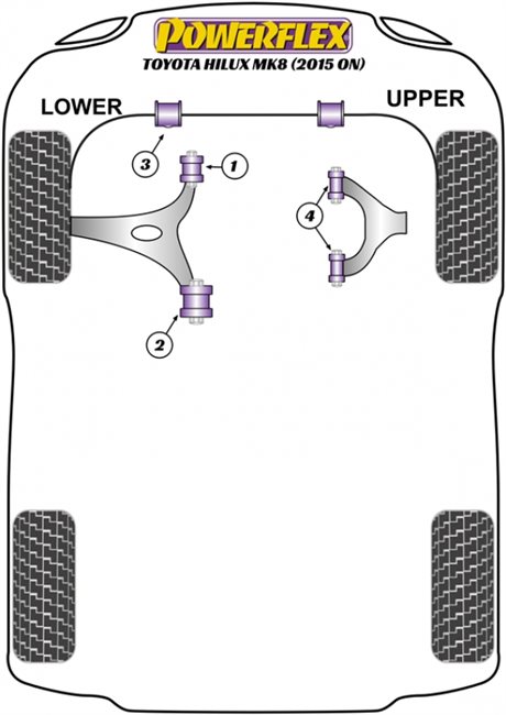 POWERFLEX RITNING TOYOTA HILUX MK8